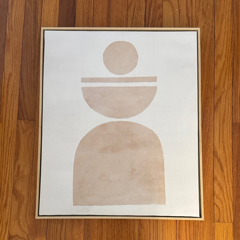 Target Neutral Beige Abstract Geometric Wall Art